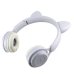 Навушники дитячі бездротові накладні MZ-08M LED MP3 Bluetooth з вушками білий