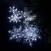 Світлодіодна гірлянда-завіса прозорий дріт Зірки та сніжинки 12 LED 3 х 1 м білий