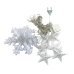 Світлодіодна гірлянда-завіса прозорий дріт Зірки та сніжинки 12 LED 3 х 1 м білий