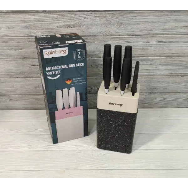 / Набір кухонних ножів Rainberg RB-8808 на 7 предметів, підставка