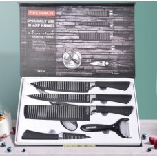 / Набір ножів Everrich H-004 з нержавіючої сталі з ножицями та овочечисткою.