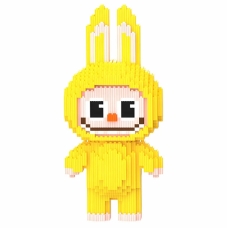 Конструктор піксельний 9181 Labubu 3132 деталі жовтий