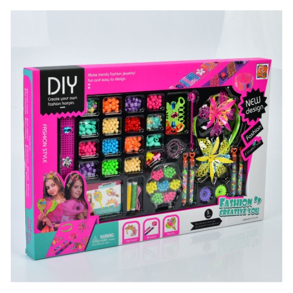 Набір для творчості 9039-3 (24шт) створи прикраси, намистини, бісер, нитки, в кор-ці new