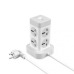 Мережевий фільтр-подовжувач 8 розеток XO WL21 3хUSB/Type C 10 А 2 м білий