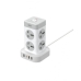 Мережевий фільтр-подовжувач 8 розеток XO WL21 3хUSB/Type C 10 А 2 м білий