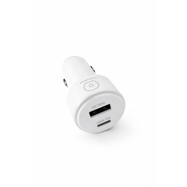 Автомобільний зарядний пристрій Type-C+USB WUW C242 38 W білий