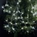 Світлодіодна гірлянда-завіса прозорий дріт Зірки та сніжинки 10 LED 3 х 0.9 м білий