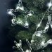 Світлодіодна гірлянда-завіса прозорий дріт Зірки та сніжинки 10 LED 3 х 0.9 м білий
