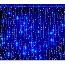 / Світлодіодна гірлянда завіса-водоспад прозорий дріт 2 м х 2 м Magic Lights 240 LED синій