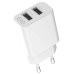 Зарядний пристрій з кабелем 2хUSB/microUSB 1 м XO L109 12 W 5 V 2.4 A білий