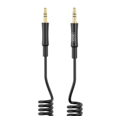 Аудіокабель 3.5 мм AUX/3.5 мм AUX 1 м XO NB-R255C чорний