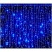/ Світлодіодна гірлянда завіса-водоспад прозорий дріт 2 м х 2 м Magic Lights 240 LED синій