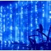 / Світлодіодна гірлянда завіса-водоспад прозорий дріт 2 м х 2 м Magic Lights 240 LED синій