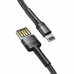 Кабель USB/Apple Lightning 1 м Baseus Cafule Cable Special Edition 2.4 А чорний