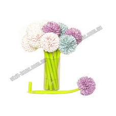 / Ручка гелева синя 0,5мм, силіконова півонія