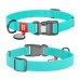 Нашийник для собак S водостійкий світлонакоплювальний WAUDOG Waterproof 2744 з QR паспортом 15 мм 25-35 см блакитний