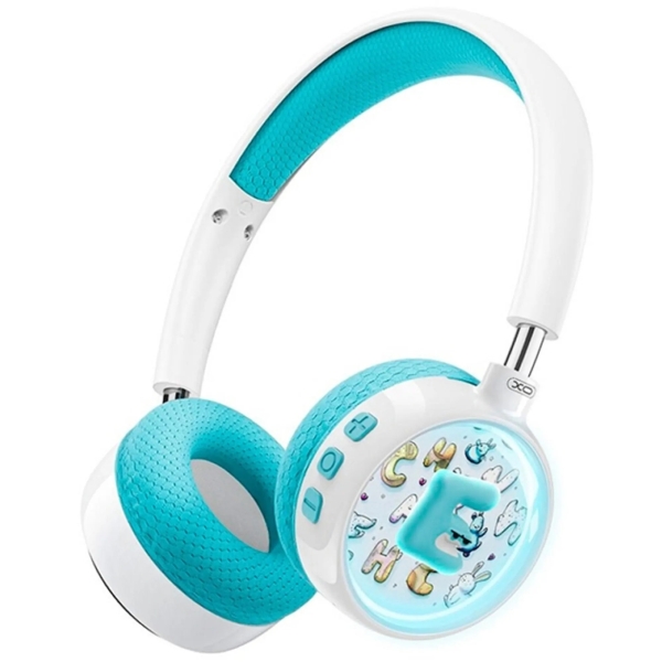 Навушники дитячі бездротові накладні XO BE57 Colorful Elf Kids LED Bluetooth блакитний