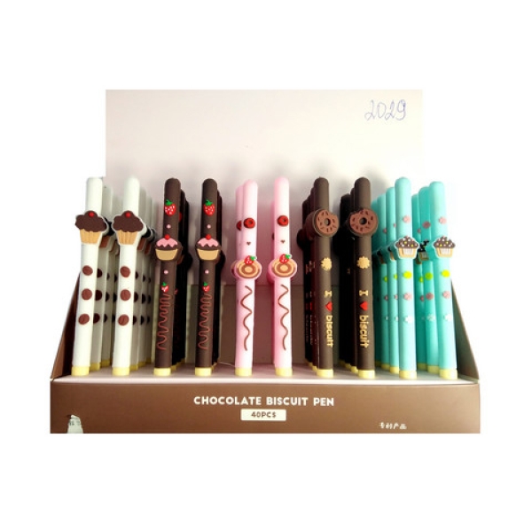 / Ручка гелевая "Десерты"0,5мм с запахом пирожных (40)