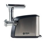 М'ясорубка електрична BITEK BT-3700 з додатковими насадками 4200 Вт сріблястий з чорним