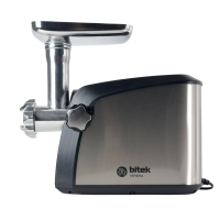 М'ясорубка електрична BITEK BT-3700 з додатковими насадками 4200 Вт сріблястий з чорним