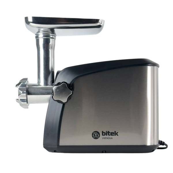 М'ясорубка електрична BITEK BT-3700 з додатковими насадками 4200 Вт сріблястий з чорним