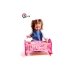 Ігровий набір 4в1 Ліжко-гойдалка для ляльки Technok Toys 4524 з комплектом постільної білизни рожевий