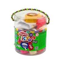 Набір тісто для ліплення 12 кольорів Master Do TMD-01-06 зі стеком та формочками