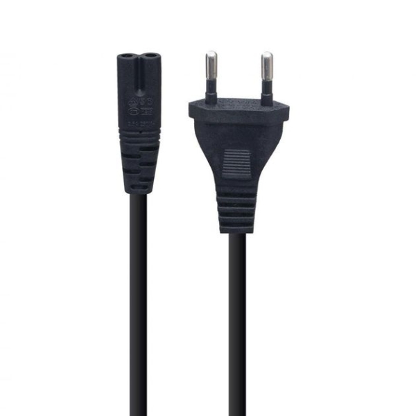 Кабель живлення 2 pin силовий 1.5 м PVC 300/300V чорний