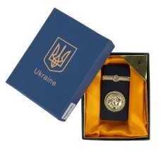 Запальничка газова турбо Пантера 1-51 п'єзовий підпал метал чорний