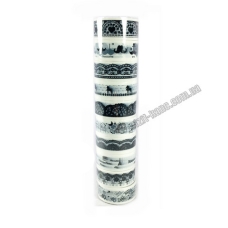 / Скотч декоративный 1,5х3,5 м "Черно-белый" (Набор 10шт. цена за набор)