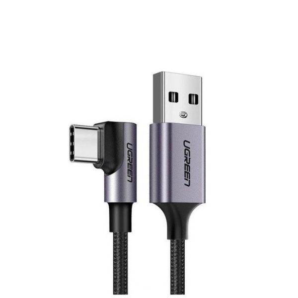 Кабель USB/Type-C 1 м UGREEN US284 Angled 18 Вт 3 А чорний
