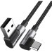 Кабель USB/Type-C 1 м UGREEN US284 Angled 18 Вт 3 А чорний