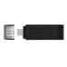 Флеш пам'ять USB 64 GB Kingston DT-70 Type-C чорний