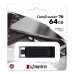 Флеш пам'ять USB 64 GB Kingston DT-70 Type-C чорний
