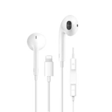 Навушники дротові вкладки WIWU EB302 Wired Lightning Bluetooth з мікрофоном білий