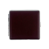 Портсигар 2-12 на 18 сигарет шкірзам коричневий