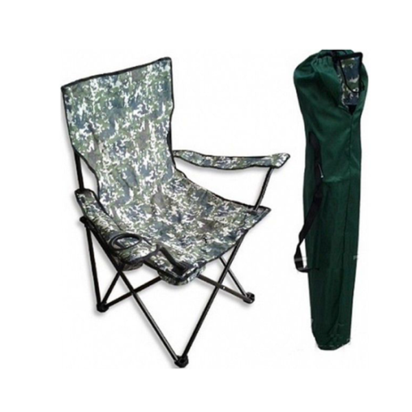 Стілець туристичний розкладний до 100 кг  у чохлі Камуфляж new