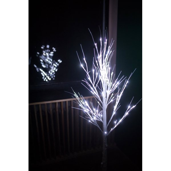 / Новогоднее декоративное светодиодное дерево белое гирлянда 150 см 96 Led  белый