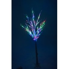 / Новогоднее декоративное светодиодное дерево белое гирлянда 150 см 96 Led мульти