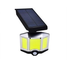 Ліхтар-прожектор акумуляторний підвісний Solar YT-66 5 Вт портативний сенсорний з сонячною панеллю та пультом чорний