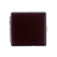 Портсигар 2-12 на 18 сигарет шкірзам коричневий