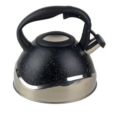 Чайник для плити Empire EM-7712 Фоно нержавіюча сталь 3 л чорний зі сріблястим