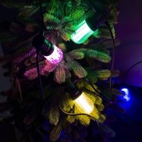 Світлодіодна гірлянда белт-лайт вулична чорний дріт 10 LED Magic Lights лампа матова 5 м мульти