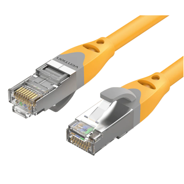 Кабель мережевий RJ-45/RJ-45 1 м Vention Cat.6A SFTP жовтий new