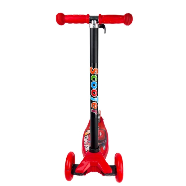 Самокат дитячий Тачки AT-02Y 4-колісний червоний