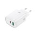 Зарядний пристрій з кабелем USB+Type-C/Apple Lightning 1 м XO CE29 20 W білий