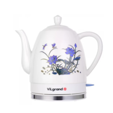 Електрочайник Vilgrand VC716L кераміка з термомалюнком 1.6 л білий