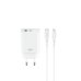 Зарядний пристрій з кабелем USB+Type-C/Apple Lightning 1 м XO CE29 20 W білий Зарядний пристрій з кабелем USB+Type-C/Apple Lightning 1 м XO CE29 20 W білий
