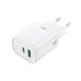 Зарядний пристрій з кабелем USB+Type-C/Apple Lightning 1 м XO CE29 20 W білий Зарядний пристрій з кабелем USB+Type-C/Apple Lightning 1 м XO CE29 20 W білий