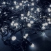 Світлодіодна гірлянда-нитка чорний дріт 300 LED Xmas кулька маленька матова 12.5 м 8 режимів білий
